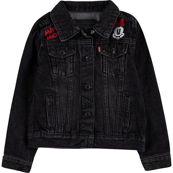 Levi's Black & Gray Minnie Mouse Jean JacketAll Seasons
